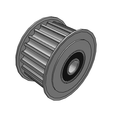 Toothed idler with rib