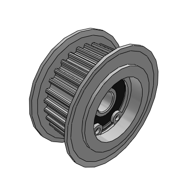 Toothed idler with rib