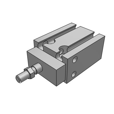 DPMM free mounting type cylinder : the rod does not return to transformation single acting