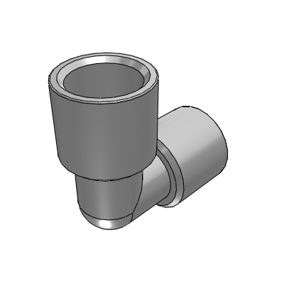 CLF double internal thread right angle