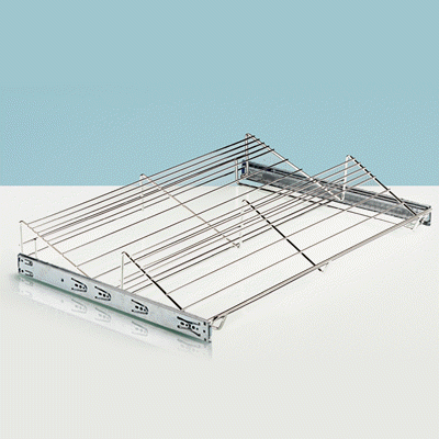 Pull-out shoe rack frame, width adjustable KA, width 705 mm, chrome look