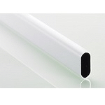 Oval wardrobe rail, white