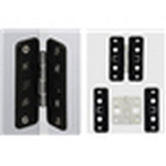 Centre hinge for clipping on for folding doors