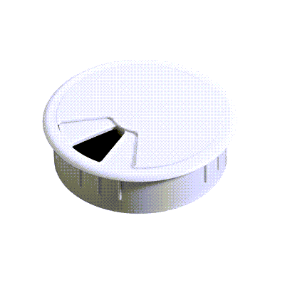 Cable entry, plastic, round, 60mm