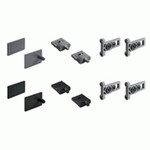 Systema Top 2000 SysTech connecting / functional elements: set, aluminium look, left and right