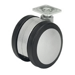 Bala d-lock twin wheel castor with brake and plain bearing