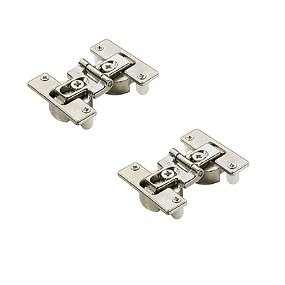 Centre hinge set with adjustable reveal and pivot point, for screwing on
