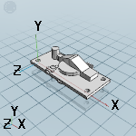 TopLine L runner for rear-most door, with long pin (left)