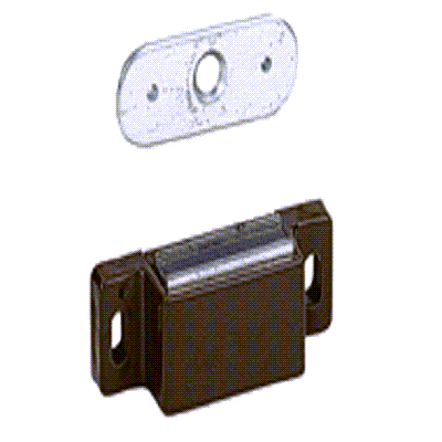 Magnetic catches with plastic housing