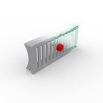 HoKa Fentes coulissantes version rectangulaire avec pièce de raccordement adaptèe sur Ø