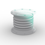 HoKa PVC Manchette 4-fois ondulé, avec brides les deux côtés (Compensateur)