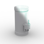 HoKa Control butterfly valve with sockets prepared for motor, with lip seal