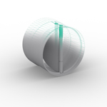 HoKa Back flow damper with socket for vertical montage, model 1