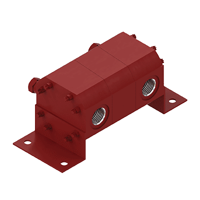 Rotary gear flow dividers