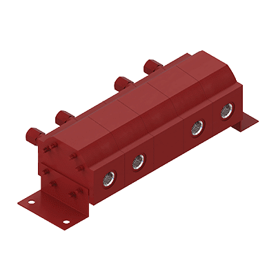 Rotary gear flow dividers