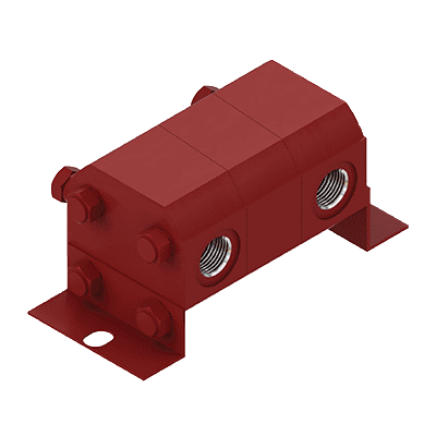 Rotary gear flow dividers