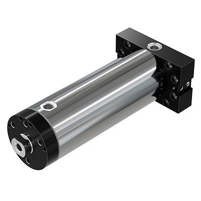 Hydraulic cylinders, guide cylinder, ZAF serie - Mounting BF9. Round cylinder fixed by rear flange. This cylinder has a plasma nitrided body to improve guidance