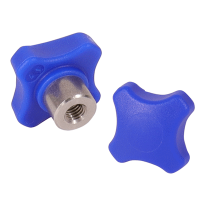 Bouton croisillon en plastique détectable
