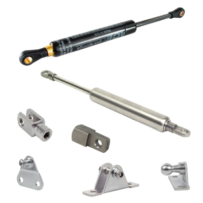 Vérins à gaz acier et inox