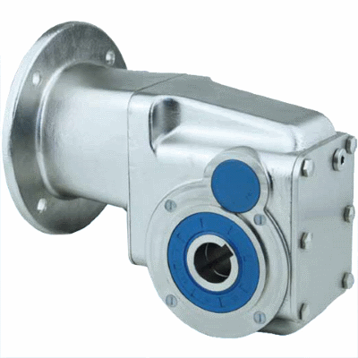 Stainless steel hypoid gearbox - Torque up to 350Nm - Simplified view