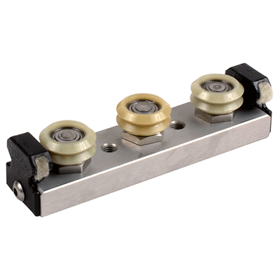Utilitrak® 3 wheels carriage - Polymer covered wheels V shape