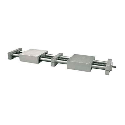 Leadscrew table with opposing threads - Allows position to be quickly adjusted