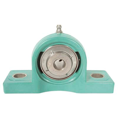 Pillow block - Polymer and stainless steel - Base with 2 mounting points
