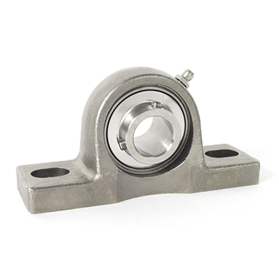 Pillow block - Stainless steel - Base with 2 mounting points