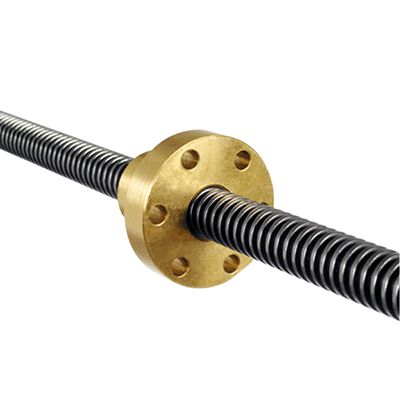 Flanged nut - Bronze - 1 trapezoidal right or left-hand thread