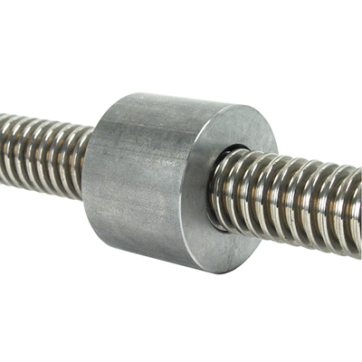 Cylindrical nut - Steel - 1 trapezoidal right or left-hand thread