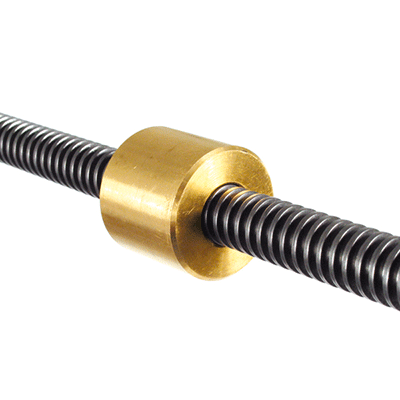 Cylindrical nut - Bronze - 1 trapezoidal right or left-hand thread