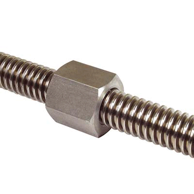 Hexagonal nut - Steel - 1 trapezoidal right or left-hand thread