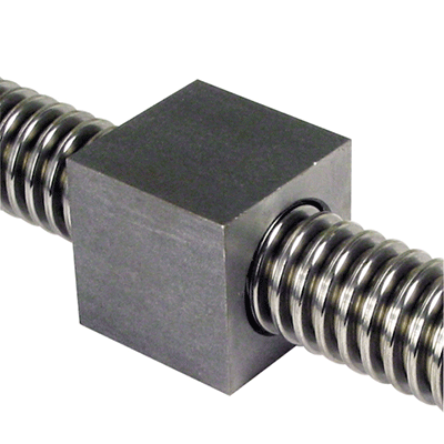 Square nut - Steel - 1 trapezoidal right or left-hand thread