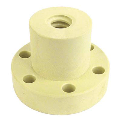 Flanged nut - Polymer - 1 right-hand thread
