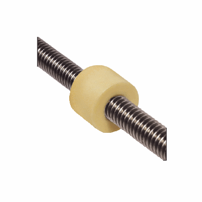 Cylindrical nut for high helix lead-screw - Up to 40mm of travel per rotation