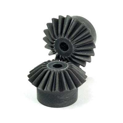 Moulded plastic bevel gear - Nylon 6 - Ratio 1:1 - Module 1.0 to 3.5