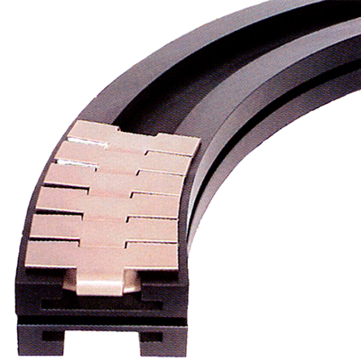 Curved track for plate chain - 880 TAB and 881 TAB ranges- Simplified view