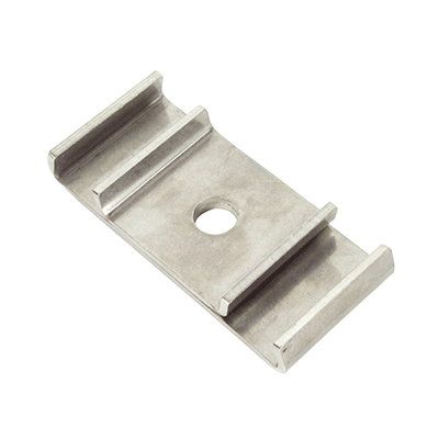 Clamp for round channel - Stainless steel. Simplified drawing