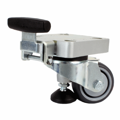 Retractable castor for aluminum profile - Load up to 200kg