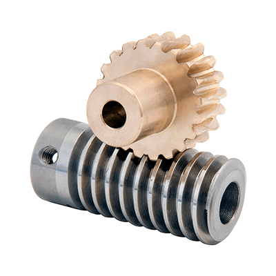 Worm and wheel gearboxes