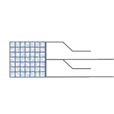 Full-gabion facing