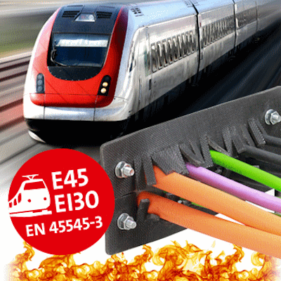 Cable entry systems for railway technology