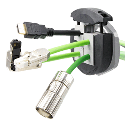 Cable glands for cables with connectors