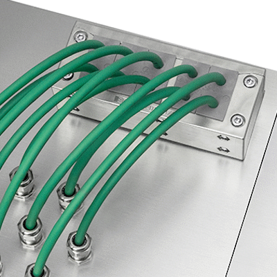 EMC cable entry systems