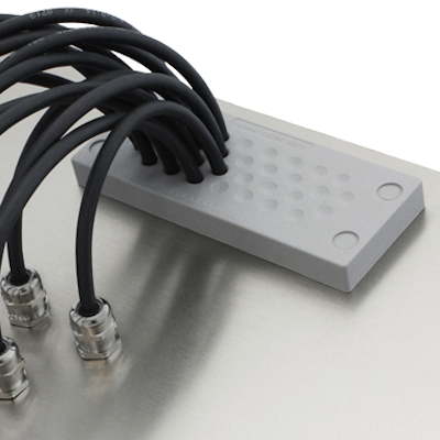 Gland plates for cables without connectors
