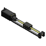 Low profile linear axis with motor