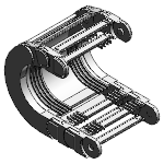 Rol Energy Chain with combstile AUTO-GLIDE cross bars