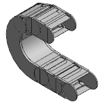 Fully enclosed (lids openable along the outer radius, from one side)