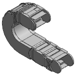Fully enclosed (lids openable along the outer radius, from one side)