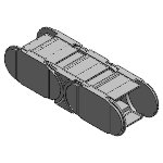 Fully enclosed (lids openable along the outer radius, from one side)